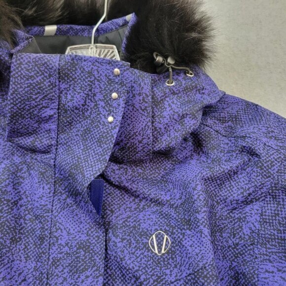 Sunice Jacket Womens 10 Purple Black Winter Parka Snowboard Ski Fox Fur … - Picture 6 of 13